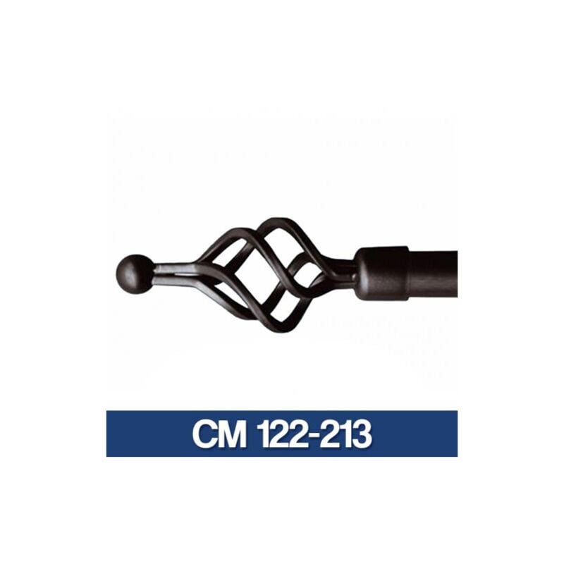 foto del prodotto bastone tenda scorritenda scorri tenda asta allungabile estensibile v mis 00255v cm 122x213 nero 00258 