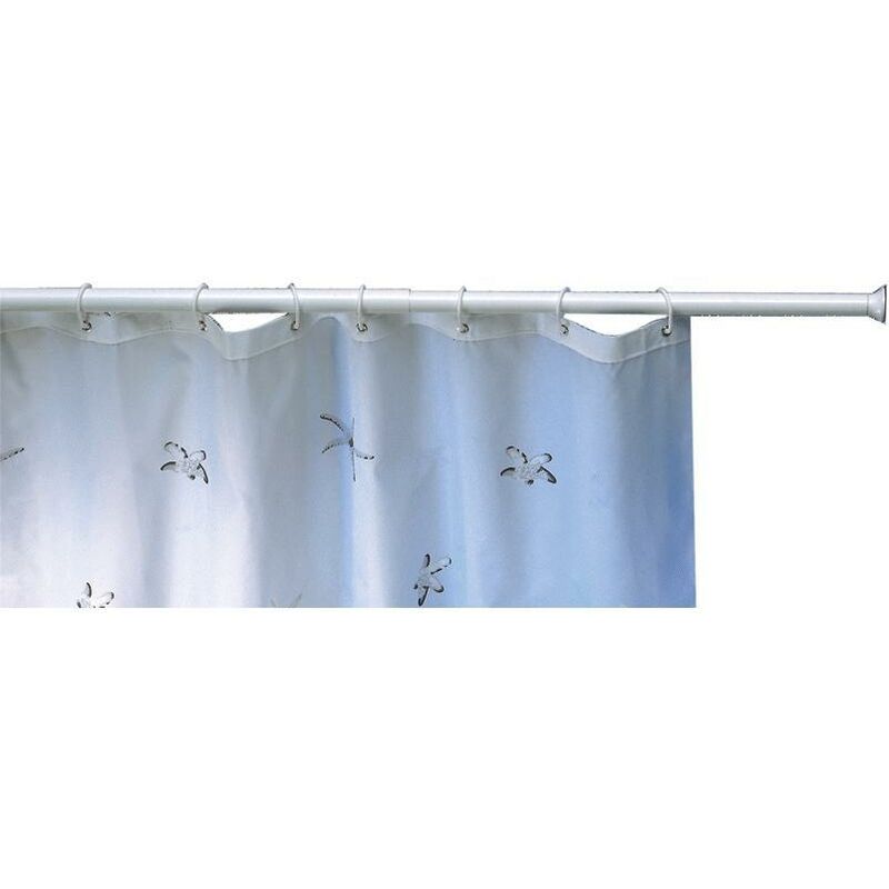 foto del prodotto bastone tubo asta estensibile per tenda doccia bagno alluminio bianco 15593v da 70 a 115 15593 