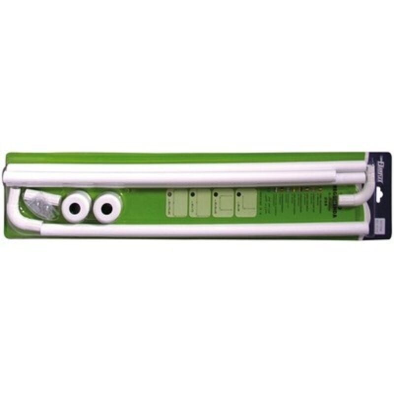 foto del prodotto bastone tubo per tenda doccia vasca 3 lati alluminio bianco cm 80x170x80