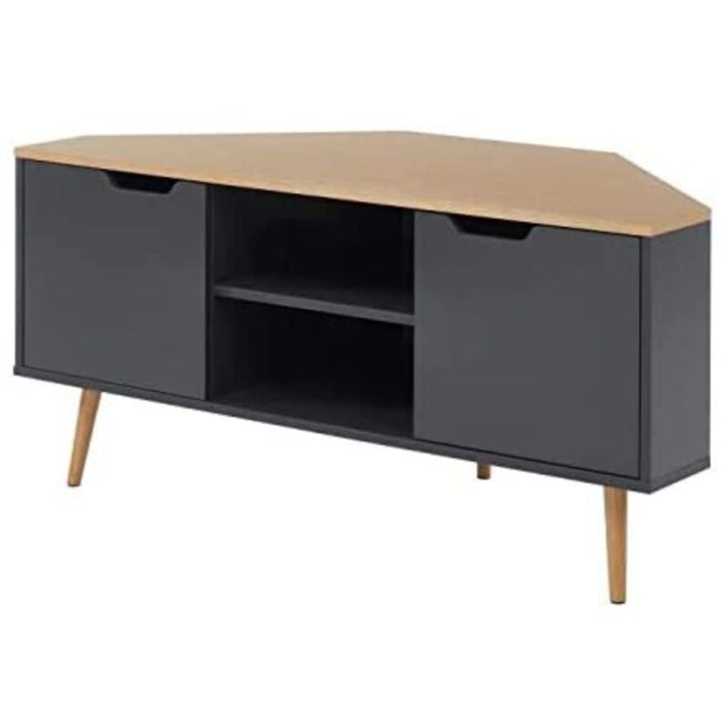 foto del prodotto bata ba ta mobile tv, legno ingegnerizzato, rovere e grigio antracite, l115cm