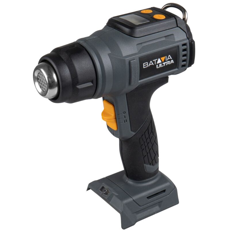 foto del prodotto batavia pistola termica 18v con schermo lcd, temperatura regolabile 30 -550 , flusso d'aria 120-200l min