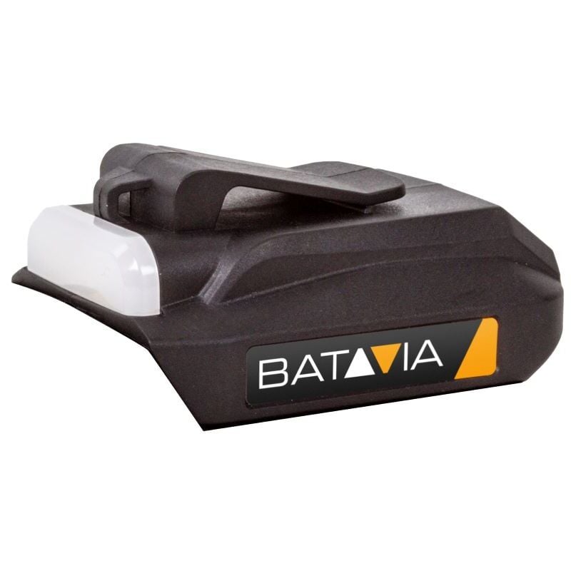 foto del prodotto batavia power bank usb con torcia per batteria 18v caricatore portatile