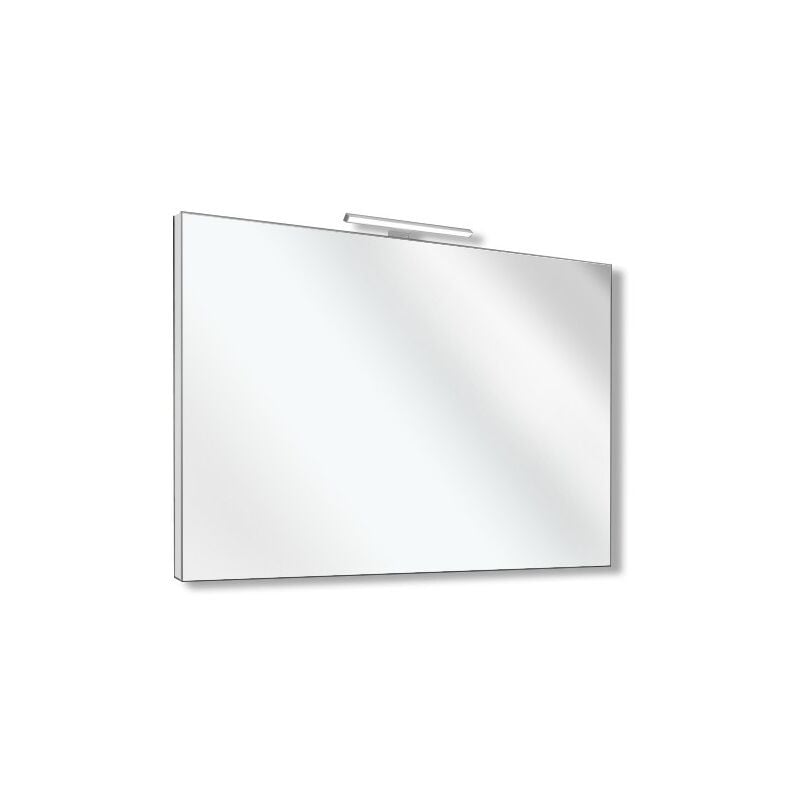 foto del prodotto bathman srl innovo specchio bagno con lampada led e telaio perimetrale, dimensioni 100 x 70 cm