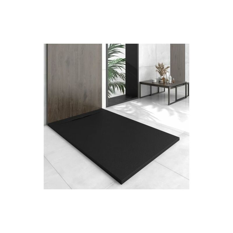foto del prodotto bathme piatto doccia in quarzo 70x120cm nero