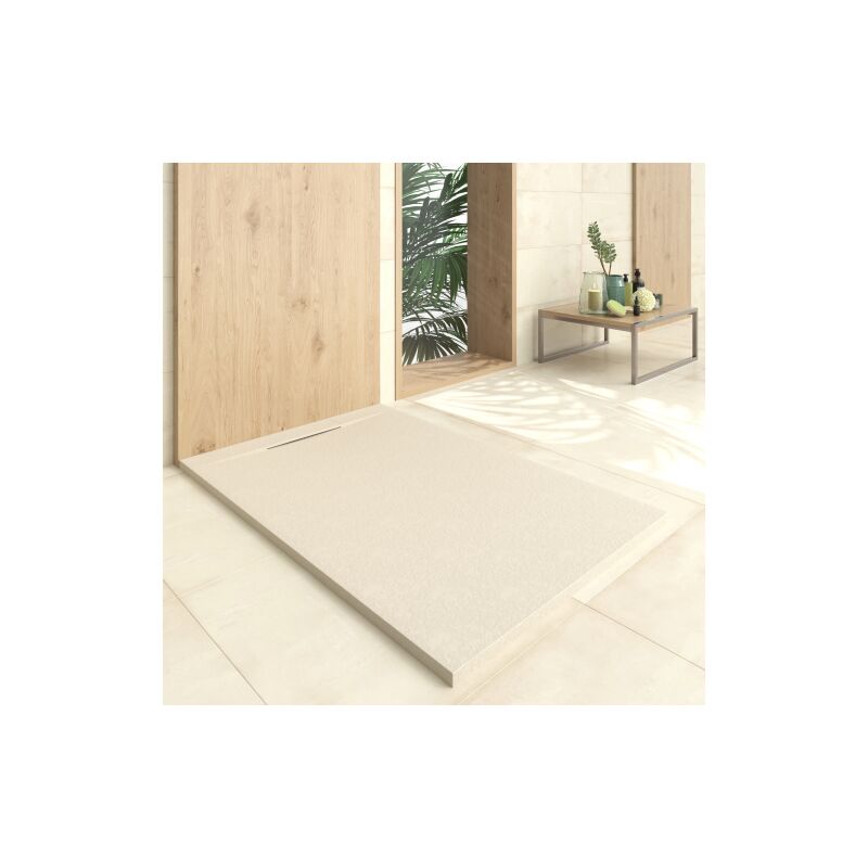 foto del prodotto bathme piatto doccia in quarzo crema 80x120cm