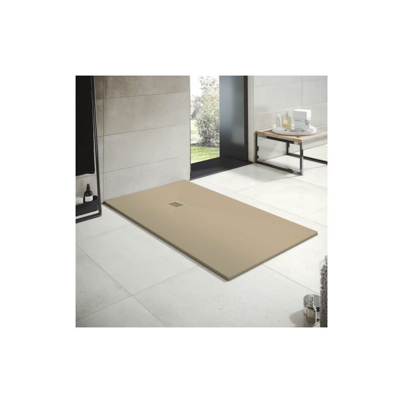 foto del prodotto bathme piatto doccia in resina larghezza 70 moka ral 1019 70x150 cm
