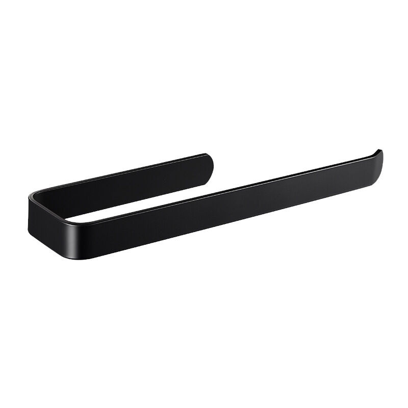 foto del prodotto bathroom adhesive towel bar, modern simple no drilling towel bar, wall mounted towel bar, 29cm, 304 stainless steel, matte black, suitable for