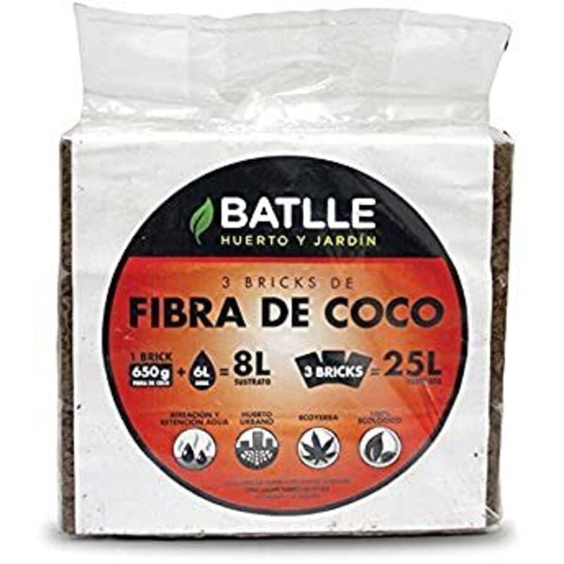 foto del prodotto batlle 960090pic fibra di cocco brick 650 g, 3 ud