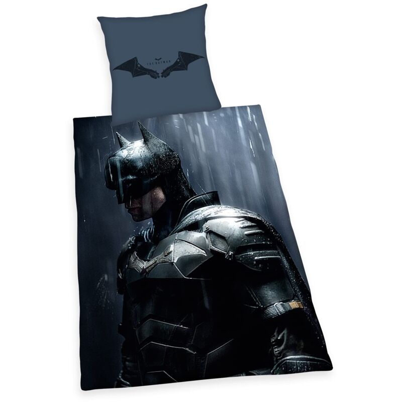 foto del prodotto batman biancheria da letto, cotone, multicolore, federa 80x80 cm, copripiumino 135 x 200 cm - herding