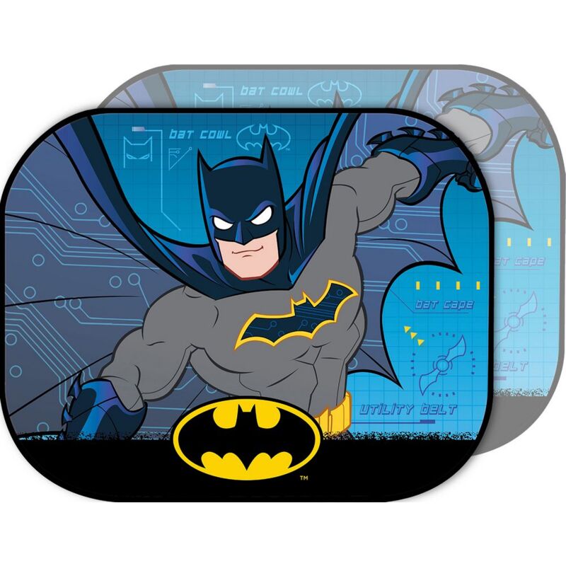 foto del prodotto batman coppia tendine laterali auto parasole viaggio bambino 44 x 35cm dc comics supereroi uomo pipistrello giallo nero