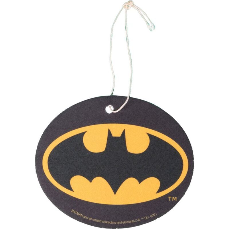 foto del prodotto batman profumatore deodorante auto fragranza verve nero giallo profumo supereroe pipistrello