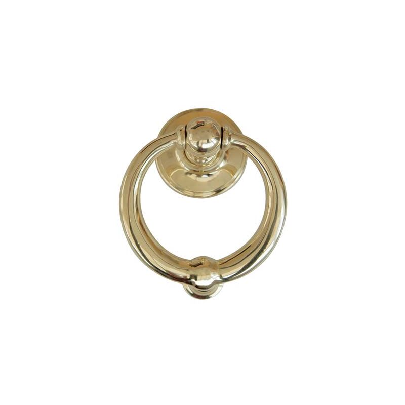 foto del prodotto battente x portone ring cottali ottone lucido mm 110