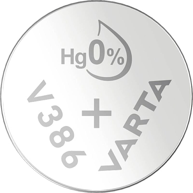 foto del prodotto batteria a bottone 386 1.55 v 1 pz. 115 mah ossido d argento silver coin v386 sr43 nabli 1 varta