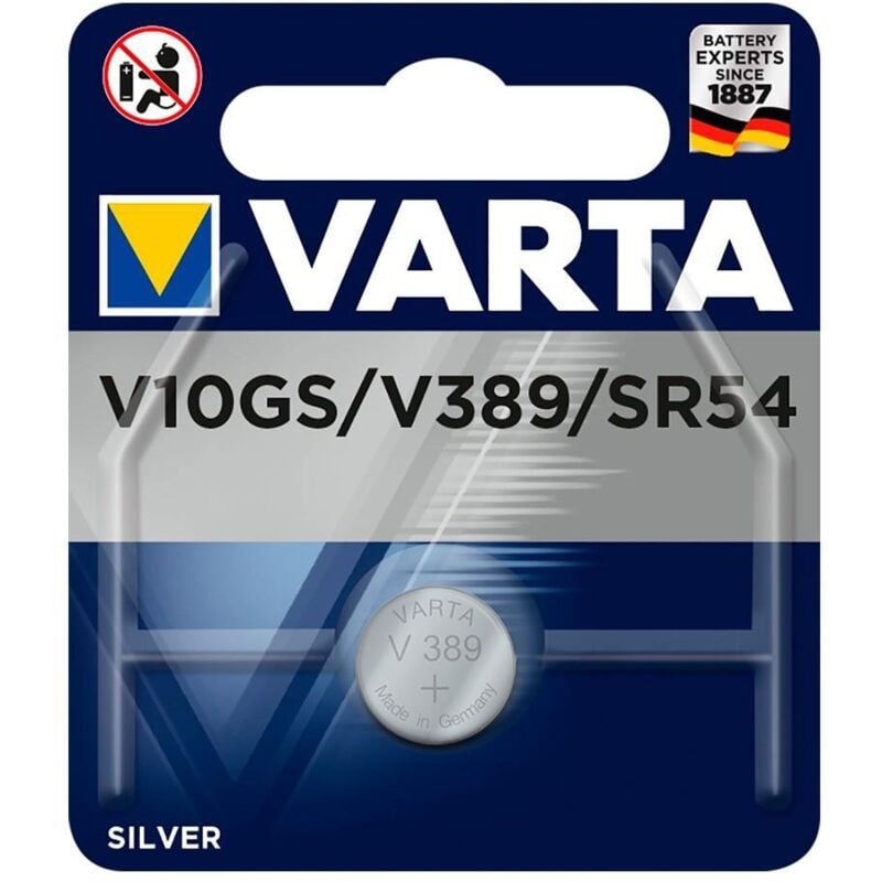 foto del prodotto batteria a bottone micro varta argento sr1130w - sr54 - v389 v10gs 1,55v blister 1 unità 11,6x3,1mm