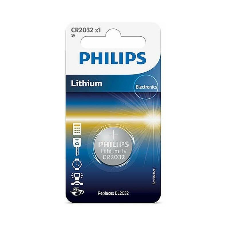 foto del prodotto batteria a bottone philips cr2032 3v