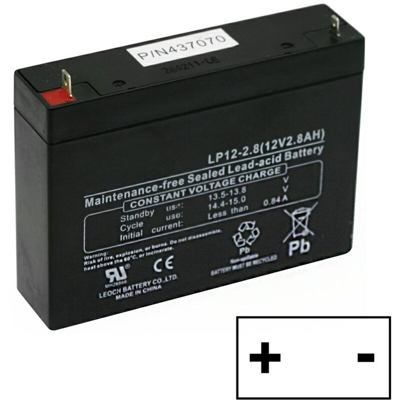 foto del prodotto batteria agm husqvarna mowcart 2.8ah 12v polo positivo sx robot rasaerba 586457801