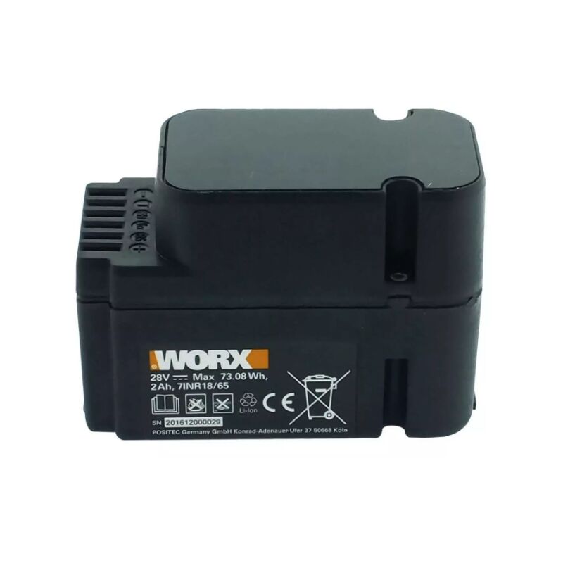 foto del prodotto batteria al litio 2.0 ah 28 v wa3225 originale worx robot rasaerba wg796e.1