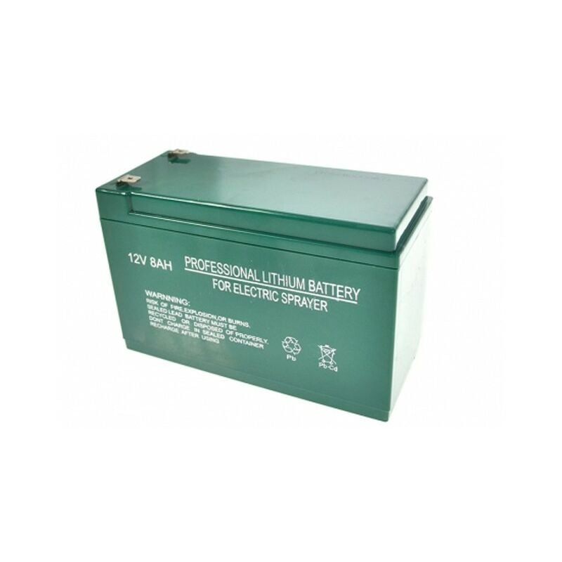 foto del prodotto batteria al litio da 12v a 8ah burg, trinagria compatbile