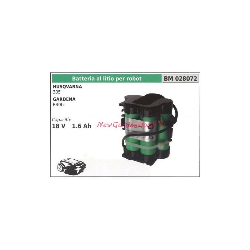 foto del prodotto batteria al litio per robot husqvarna 305 gardena r40li 18 v 1.6ah 028072