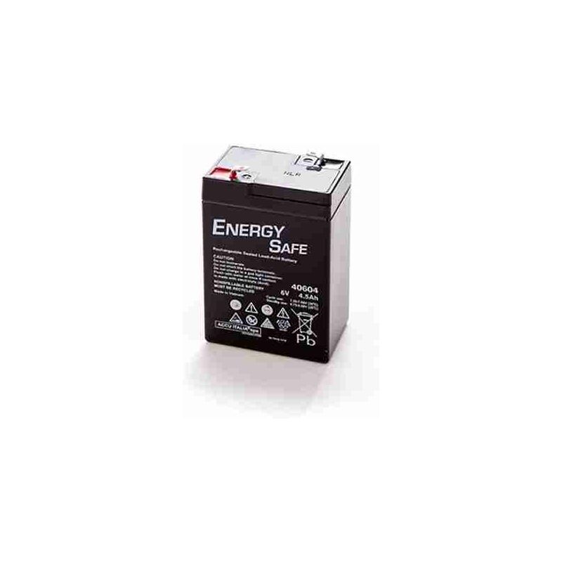 foto del prodotto batteria al pb agm vrla serie energy safe 6v 4,5ah c20 f1 