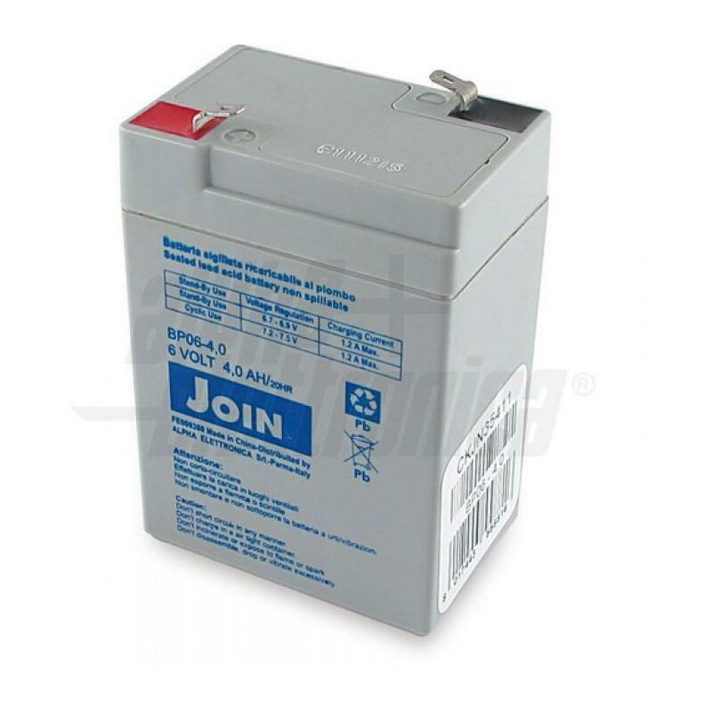 foto del prodotto batteria al piombo 6v 4.0 bp06 4.0 alpha elettronica