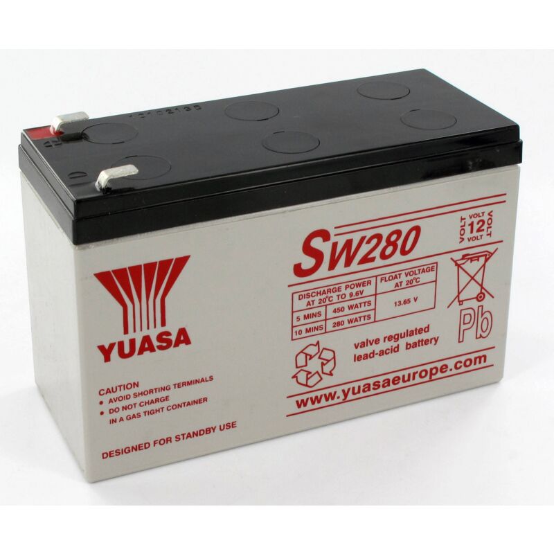 foto del prodotto batteria al piombo alta corrente di scarica sw280 12v 7ah 151x65x97.5mm yuasa