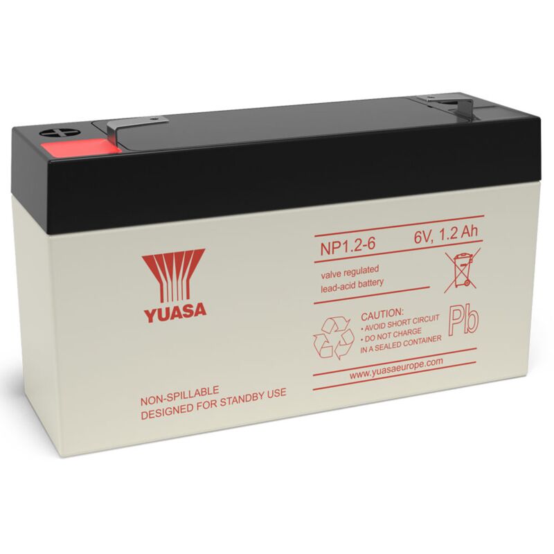 foto del prodotto batteria al piombo ermetica 6v 1,2ah yuasa np1.2-6