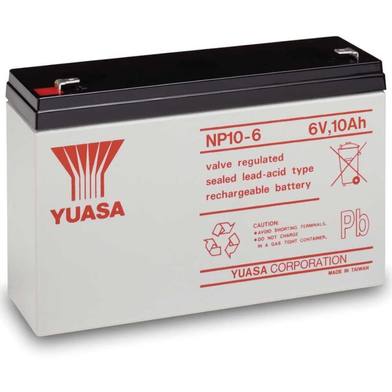 foto del prodotto batteria al piombo ermetica 6v 10ah yuasa np10 6