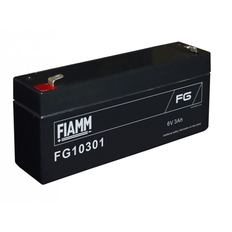 foto del prodotto batteria al piombo ermetica 6v 3ah fiamm fg10301