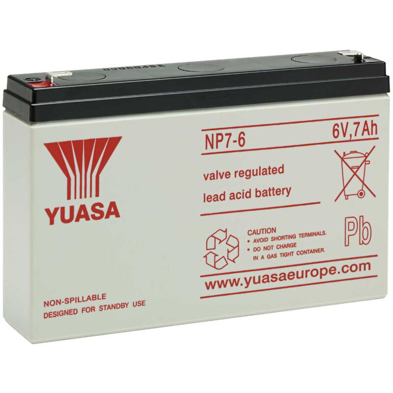 foto del prodotto batteria al piombo ermetica 6v 7ah yuasa np7 6