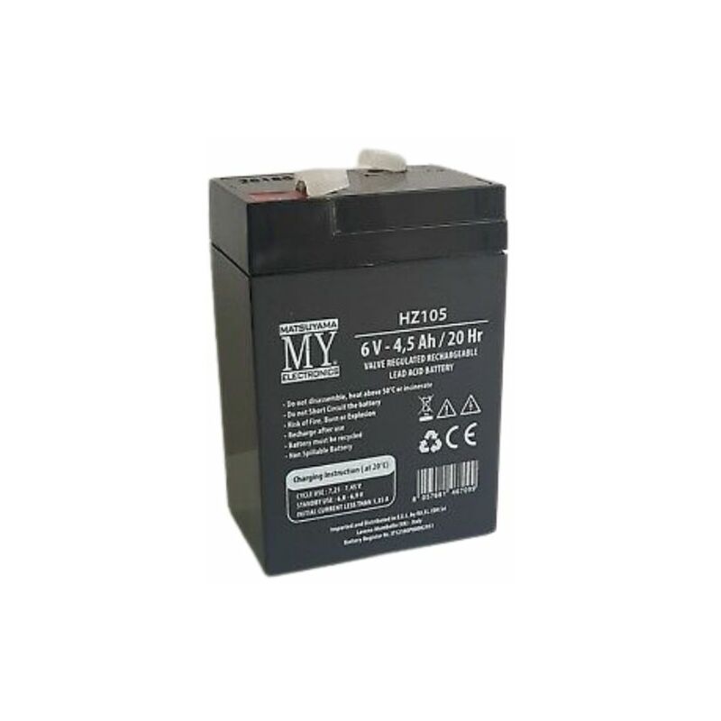 foto del prodotto batteria al piombo ricaricabile lampada emergenza 6 volt 4,5ah
