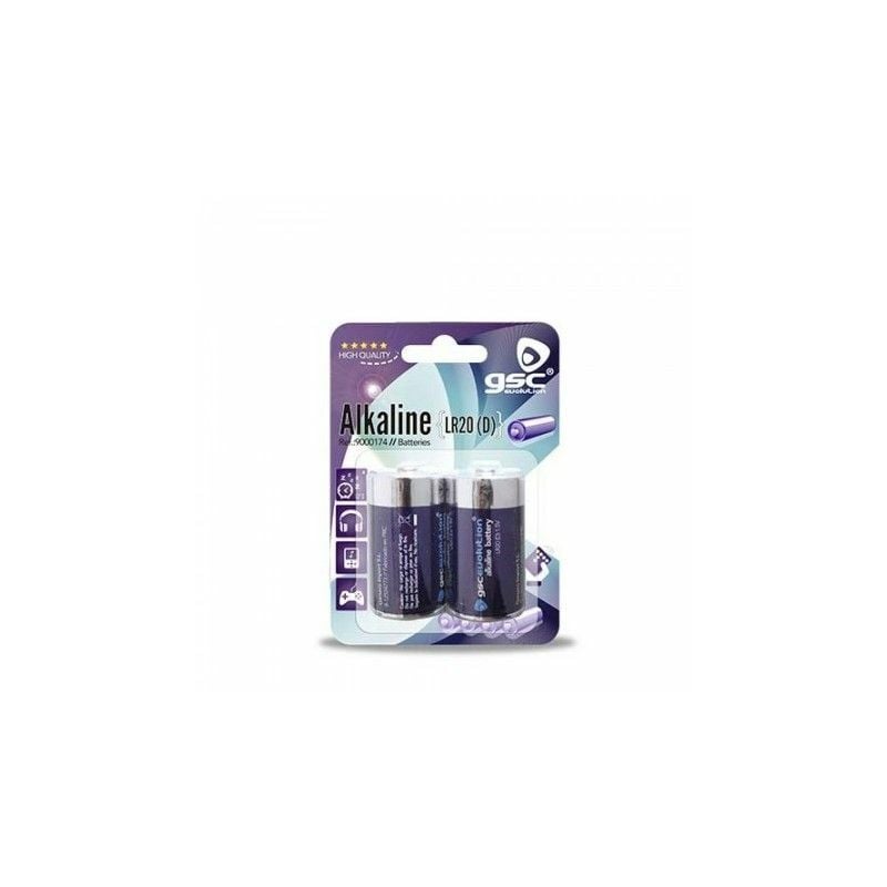 foto del prodotto batteria alcalina gsc evolution lr20 d , blister 2 unit 