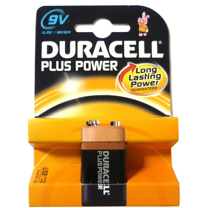 foto del prodotto batteria alcalina mn1604 bl.1 9v plus100 duracell cod. du0503