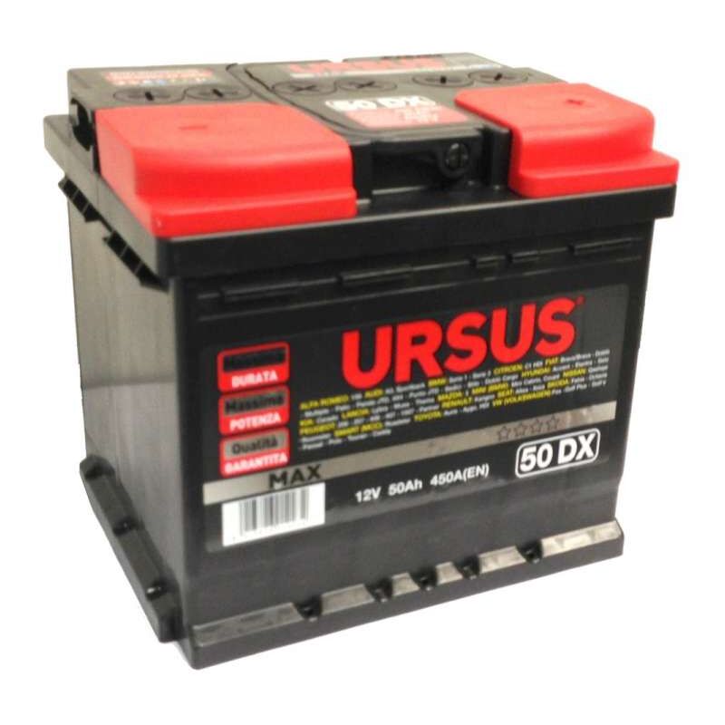 foto del prodotto batteria auto 50ah 12v dx 450a pronta all uso ursus