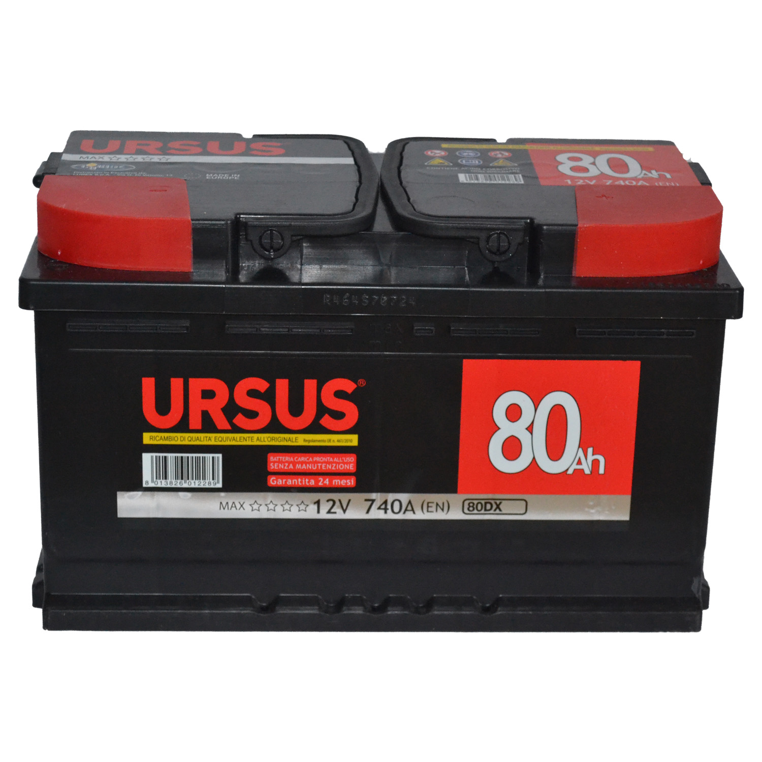 foto del prodotto batteria auto 80 ah dx spunto 700a 313x175x190 mm ursus