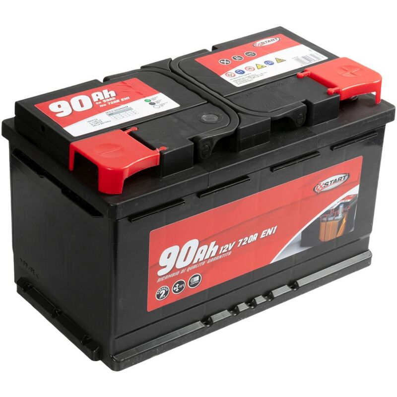 foto del prodotto batteria auto 90ah 12v 720a polo positivo destro cassetta l4
