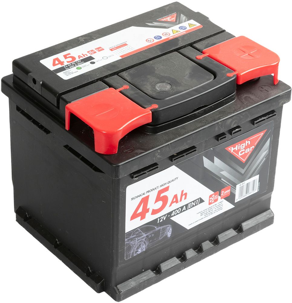 foto del prodotto batteria auto da 45ah 400a 12v polo positivo destro cassetta l1