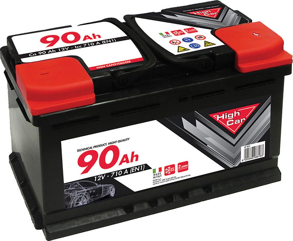 foto del prodotto batteria auto da 90ah 710a 12v polo positivo destro cassetta l4