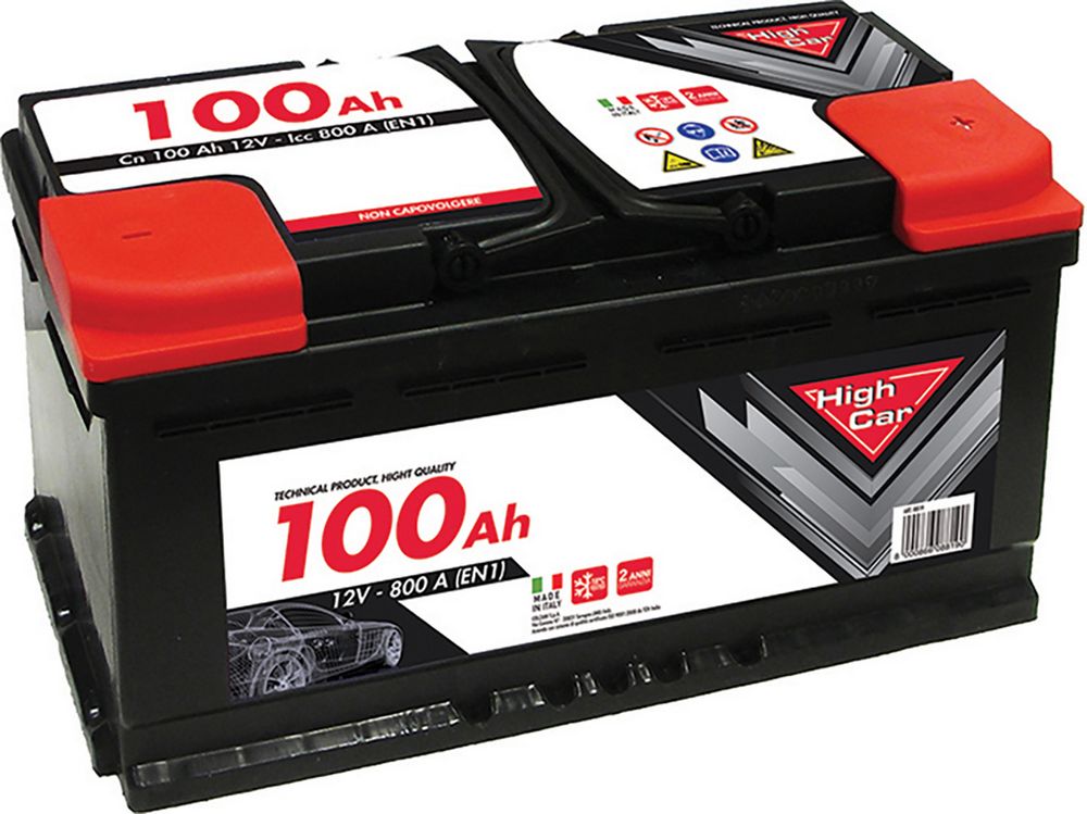 foto del prodotto batteria auto l5 100ah 12v 800a polo positivo destra