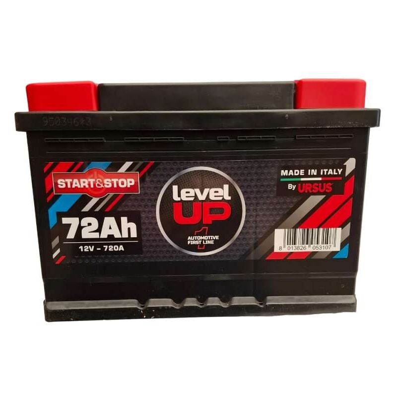 foto del prodotto batteria auto level up 72ah start stop nero 720a ursus