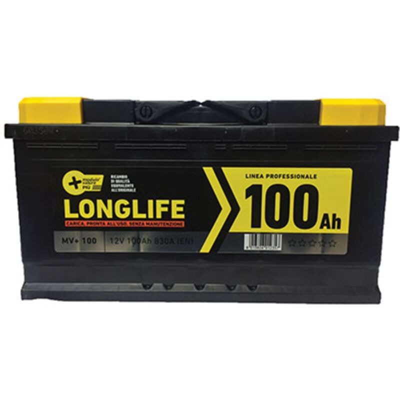foto del prodotto batteria auto modulo valore ah 100 dx spunto 810a mm 353x175 h.mm 190 1 pezzo