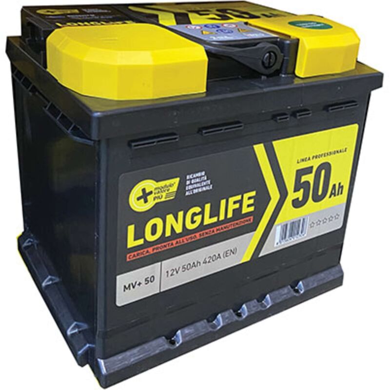 foto del prodotto batteria auto modulo valore ah 50 dx spunto 420a mm 207x175 h.mm 190 1 pezzo