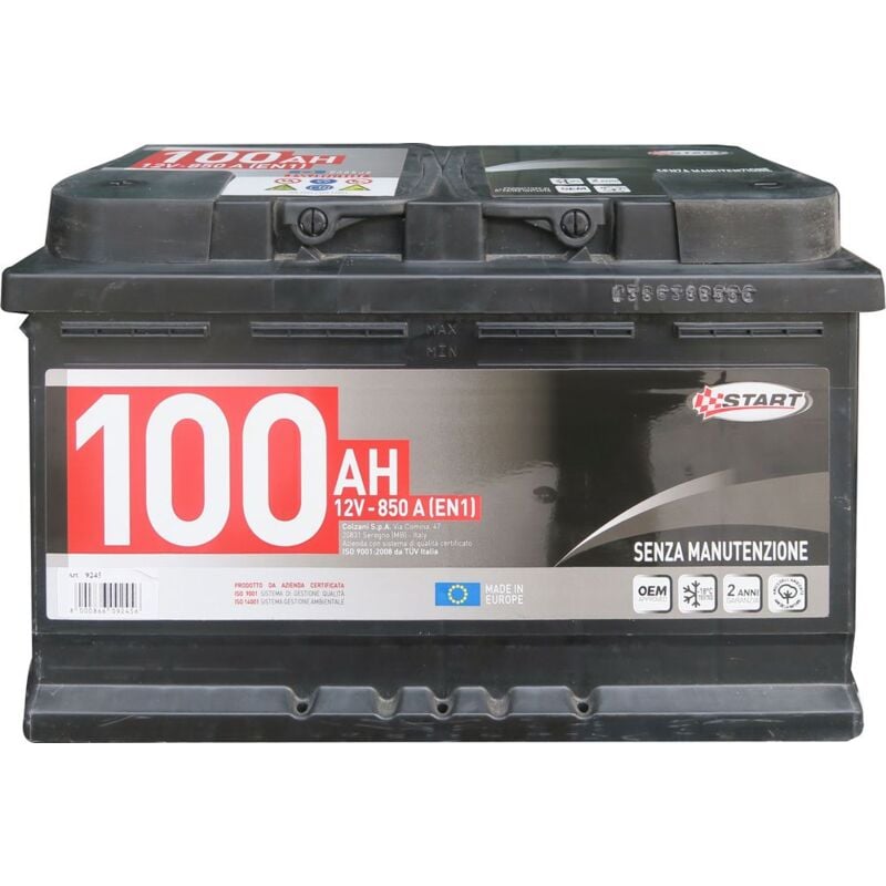 foto del prodotto batteria autocarro 100ah polo positivo sinistro cassetta l4b