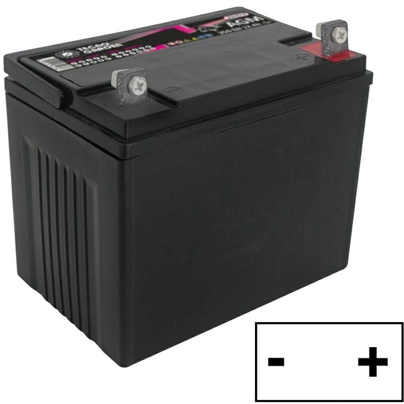 foto del prodotto batteria avviamento sigillata trattorino rasaerba 12v 30ah polo positivo dx