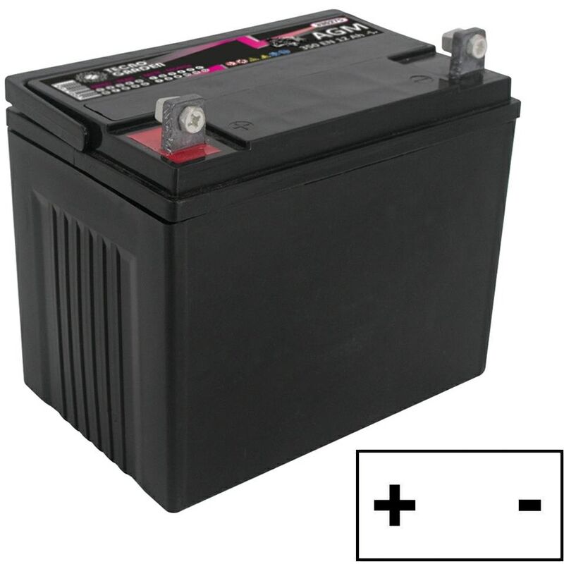 foto del prodotto batteria avviamento sigillata trattorino rasaerba 12v 30ah polo positivo sx