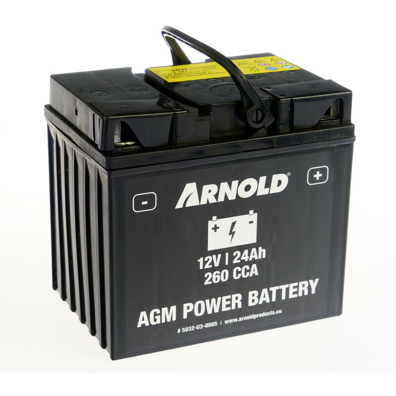 foto del prodotto batteria az105 agm 12 24 per trattore rasaerba, terminale destro arnold