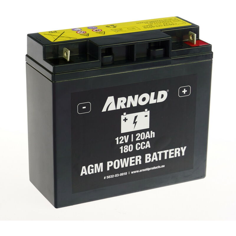 foto del prodotto batteria az110 agm sla vrla 12 20a per trattorino rasaerba, terminale destro arnold