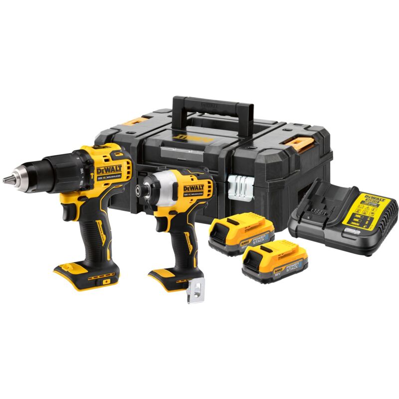 foto del prodotto batteria combinata dewalt dck2062e2t dcd709 dcf809 con 2x stack di potenza 1,7