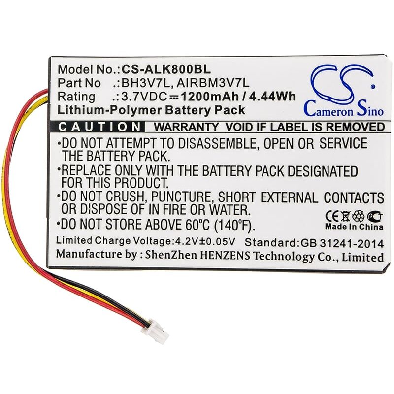 foto del prodotto batteria compatibile autec alk800bl nimh 7,2v 1200 mah