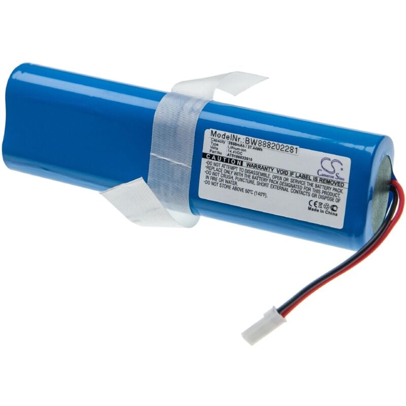 foto del prodotto batteria compatibile con ariete 00p271310ar0, 00p271810ar0, 2713, 2718 aspirapolvere home cleaner 2600mah, 14,4v, li ion vhbw